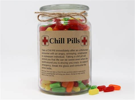 Chill Pill Ts For Anyone Funny Kraft Paper Labels Etsy In 2021