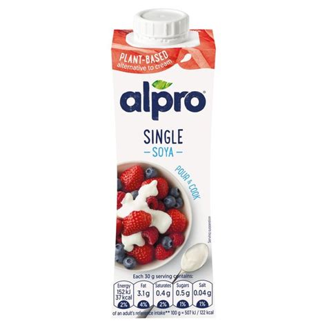 Alpro Fresh Soya Cream Alternative 250ml From Ocado