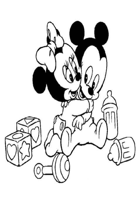 Mickey Bebe Para Colorear Pluto Coloriage Pintar Bébé Khadrismat