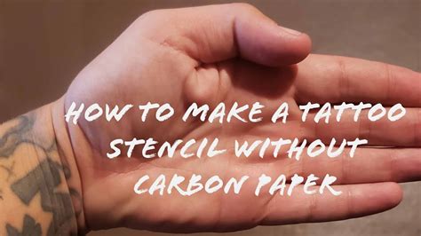 How To Make A Tattoo Stencil Without Carbon Paper Youtube
