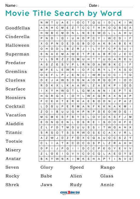 Download Word Search On Great Movies Printable Movie Word Search Vrogue