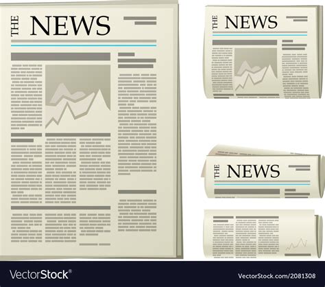 Newspaper Icons Royalty Free Vector Image Vectorstock