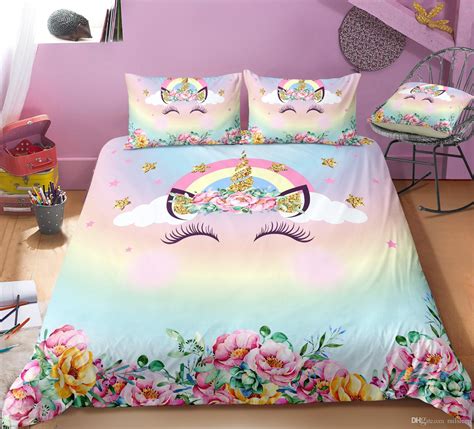 Buy online unicorn bedding sets, funny, majestic & fire unicorn bed sheets in various attractive colors from beddingkings.com at a very low price with worldwide free shipping. Cute Unicorn Bedding Set For Kids/ Girls Gifts Twin/ Full ...