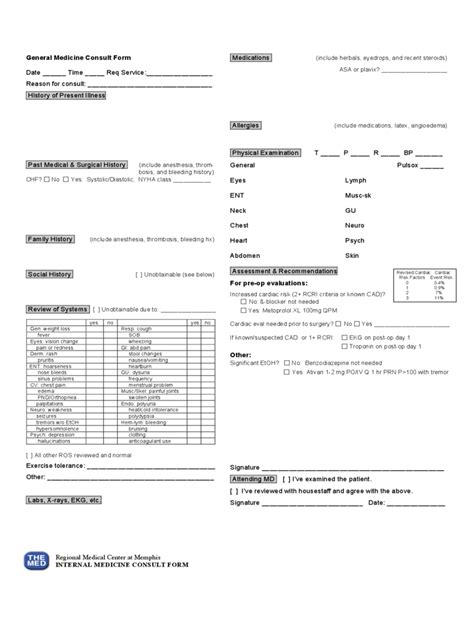 Medical Consultation Form 2 Free Templates In Pdf Word Excel Download