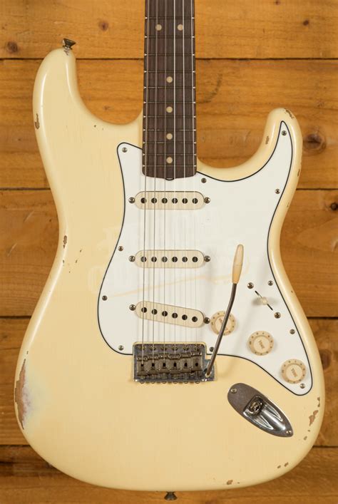 Fender Custom Shop 65 Strat Relic Rosewood Aged Vintage White