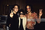 (l/r) Sean Lennon, his mother Yoko Ono, and Lenny Kravitz attend the ...