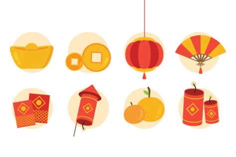Set Of Chinese New Year Elements Vector Graphic By Yellagraphic