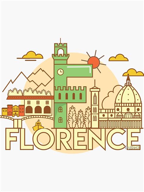 Florence Italy Sticker By Bybeck Redbubble