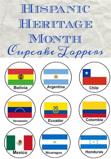 Hispanic Heritage Month Flags Printable Printable Word Searches