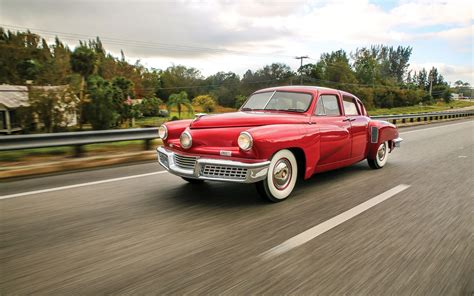 Download Wallpaper Red Retro Movement Car 1948 Sedan Metallic