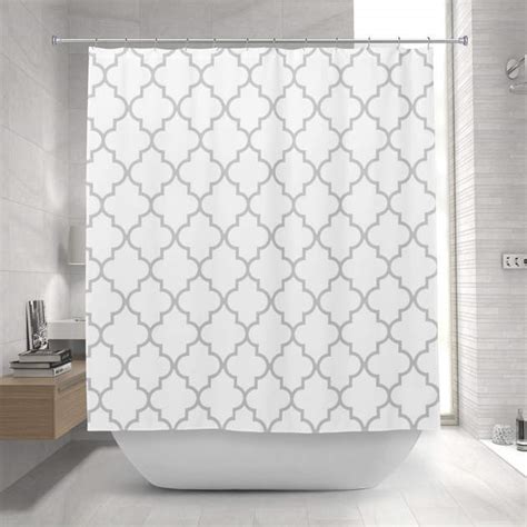 Moroccan Quatrefoil In Olive Green Bathroom Shower Curtain 90x180 Cm いつ