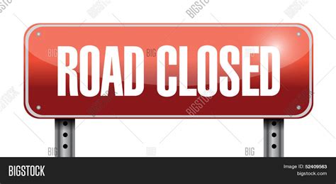 Road Closed Road Sign Image And Photo Free Trial Bigstock