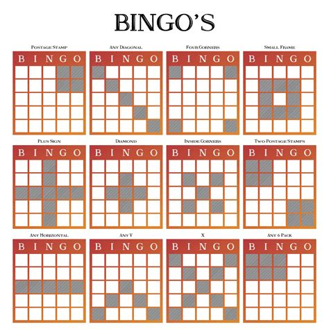 7 Best Images Of Printable Bingo Pattern Examples Printable Bingo