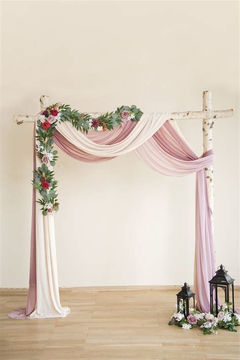 Sheer Wedding Arch Draping 30 W X 20ft Ombre Colors Wedding Arch