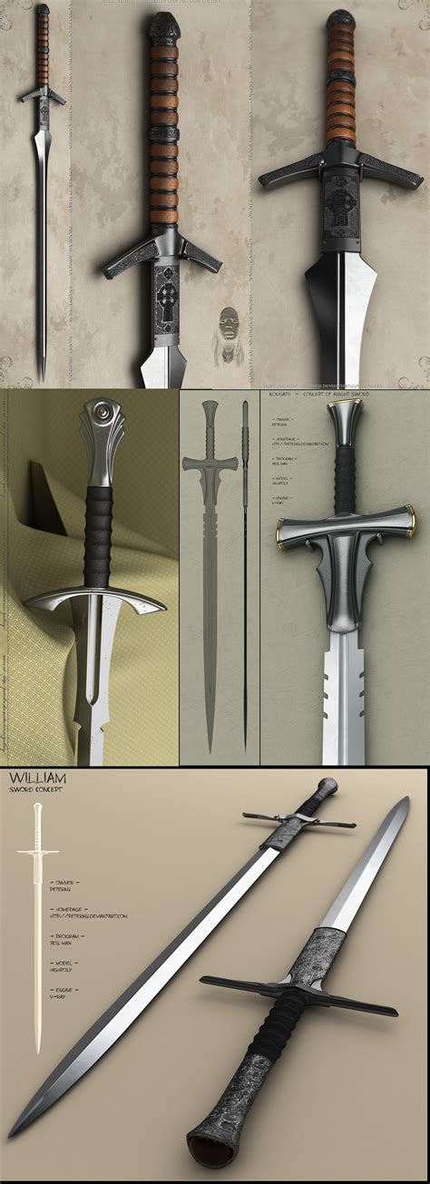 Knight Sword Concept By Peterku Fantasy Sword Fantasy Weapons Swords