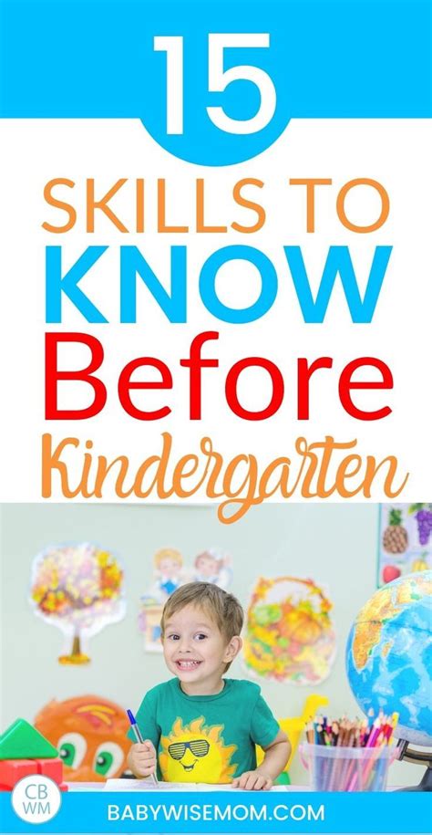 15 Things Your Child Needs To Know Before Kindergarten Artofit
