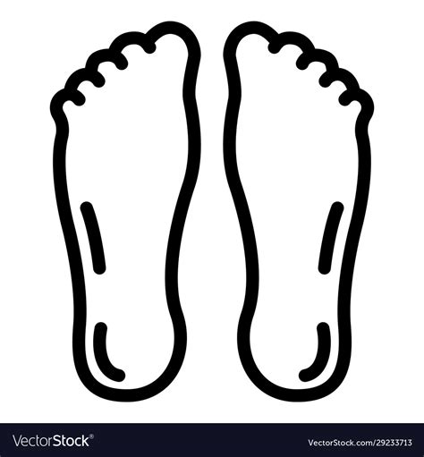 Feet Icon Outline Style Royalty Free Vector Image