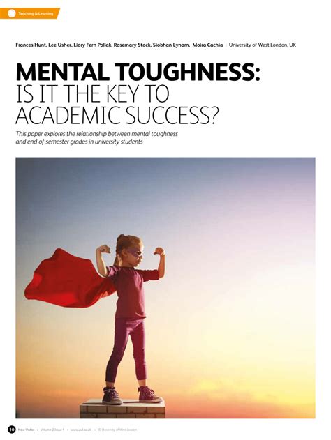 Pdf Mental Toughness Is It The Key To Academic Success