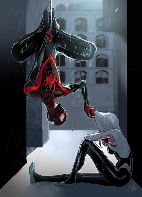 Spider Man Into The Spider Verse Miles And Gwen Kiss Temukan Jawab