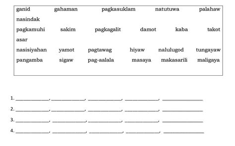 Pagpangkat Pangkatin Ang Mga Salitang Magkakasingkahulugan Na Nasa