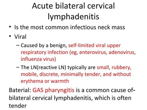 Cervical Lymphadenitis In The Pediatric Age Group