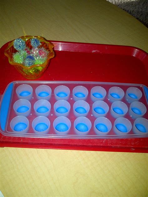 Ice Cube Tray And Pom Poms Definitely One Of The Kids Favorites