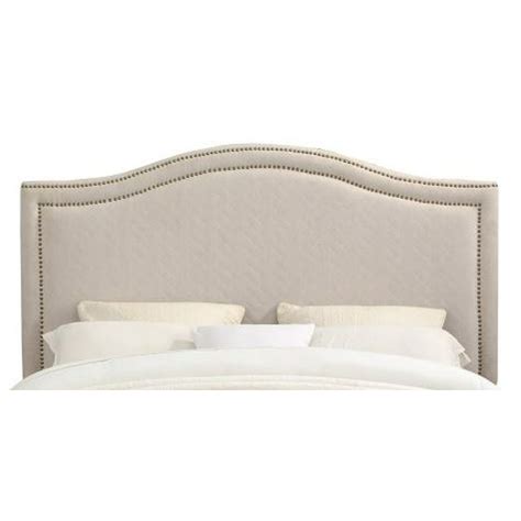 Nailhead Quilted Upholstered Queen Headboard In Natural White Walmart