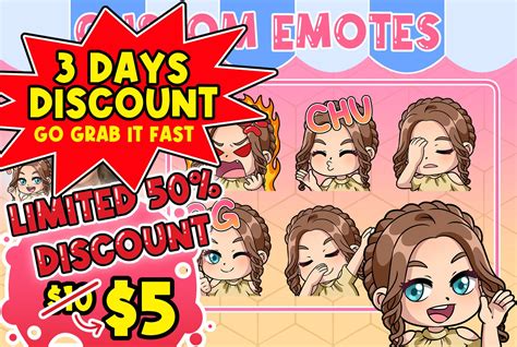 Discord Emotes Cute Chibi Anime Style Fiverr Twitch Badge Comic