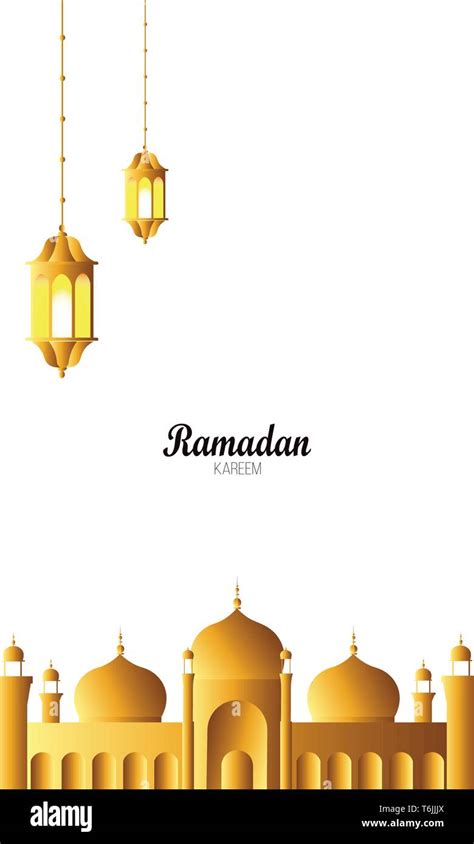 Ramadan Kareem Greeting Background Islamic Vector Design Arabic