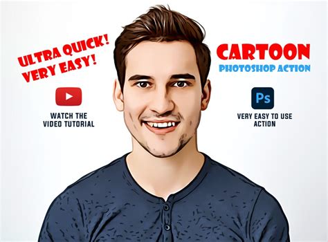 Photoshop Cartoon Actions Vector Cartoon Maker Action Etsy