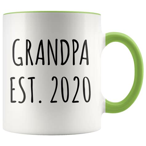 Grandpa Est 2020 Mug Grandfather Reveal Mug Grandpa Ts New Grandpa