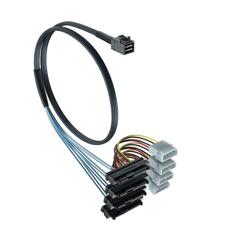 cable sas interno mini sas hd sff 8643 a 4 29 pines sas sff 8482 de salida de ventilador