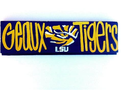 LSU Eye Of The Tiger Geaux Tigers Wood Sign By TSGreek On Etsy 35 00