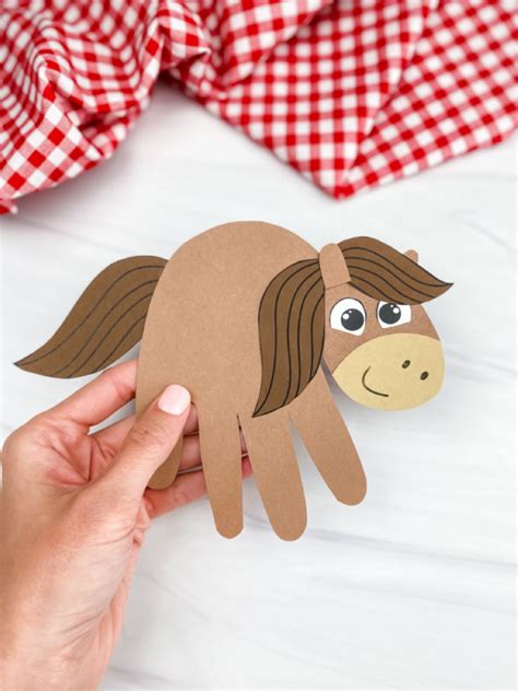Horse Handprint Craft For Kids Free Template