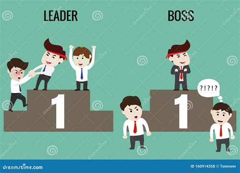 Business Concepts Leader Or Boss Template Stock Vector Illustration