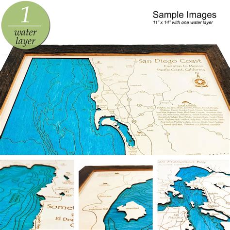 Big Manistique Lake Mi 3d Wood Map Custom Nautical Map Etsy Uk