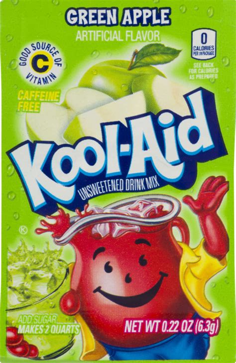 Kool Aid Unsweetened Drink Mix Green Apple Kool Aid43000059036