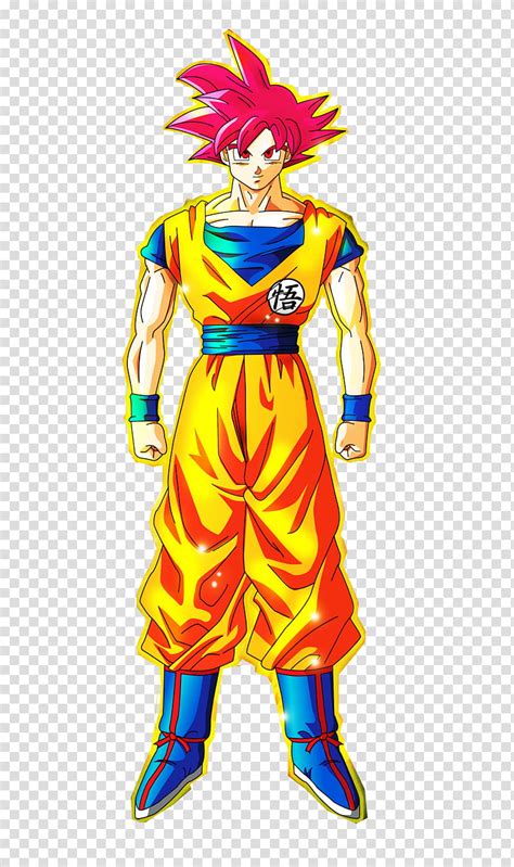 Goku Super Saiyan God Dbz Transparent Background Png