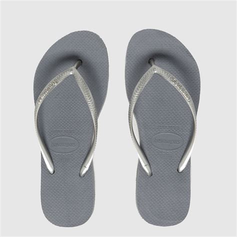 Havaianas Grey Slim Flatform Sandals Shoefreak