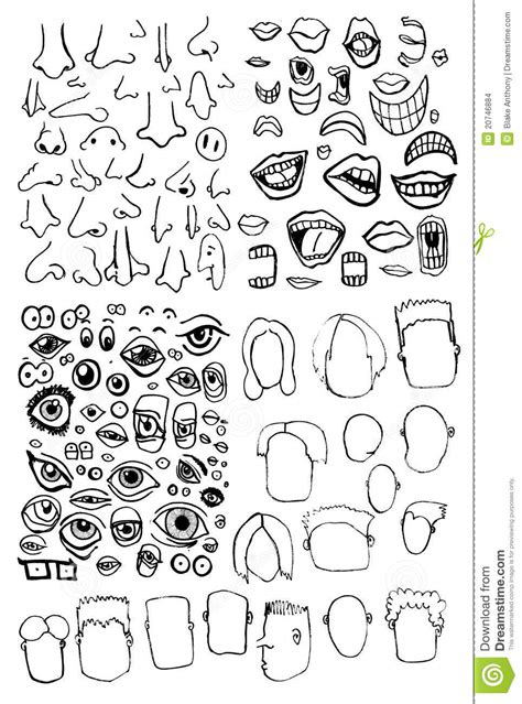 Face Parts Stock Vector Illustration Of Blank Mouths