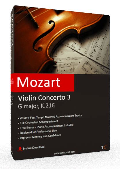 Mozart Violin Concerto No 3 In G Major K 216 Accompaniment
