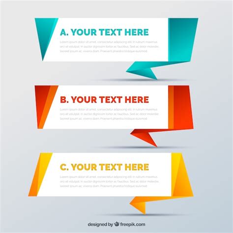 Free Vector Infographic Banners In Geometric Style
