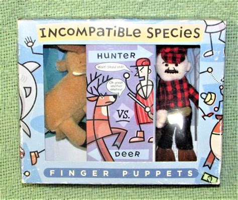 Mary Meyer Finger Puppet Set Hunter Vs Deer Incompatible Sepcies Boxed