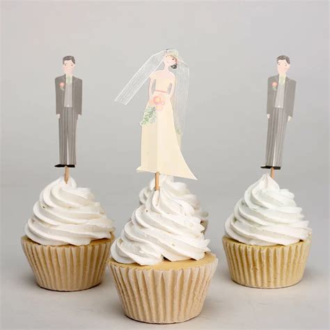 Buy Bride Groom Cupcake Topper Wedding Cupcake