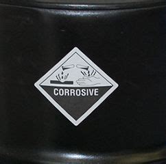 Class Corrosive Hazmat Labels Comply With Dot Regulations