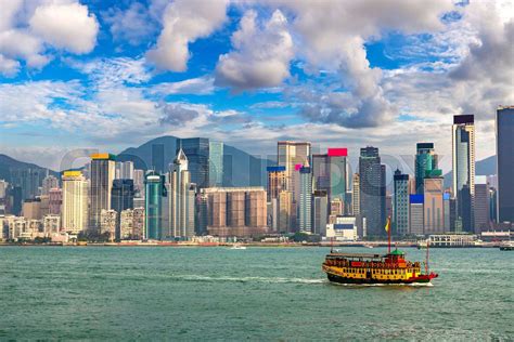 Victoria Harbour In Hong Kong Stock Image Colourbox