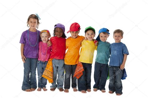 Diversity Group Of Diverse Children Of Different Ethnicities Standing