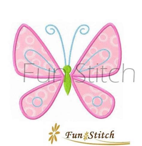 Butterfly Applique Machine Embroidery Design Instant Download Etsy