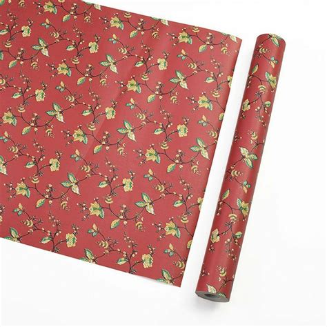 Lovely bright colors of red, blue, yellow, purple, green, and yellow. Red Vintage Floral Pattern Contact Paper Shelf Liner Self ...