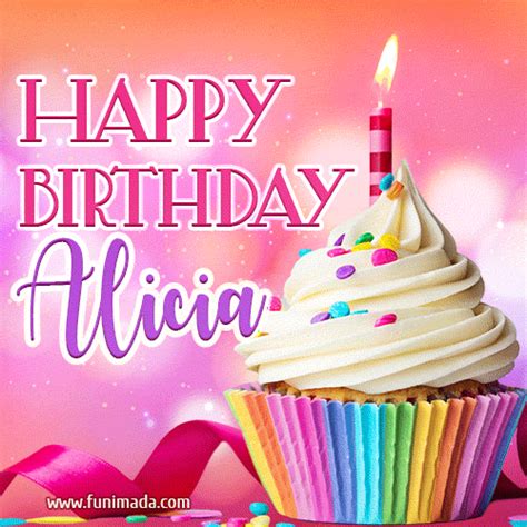 Happy Birthday Alicia Lovely Animated 
